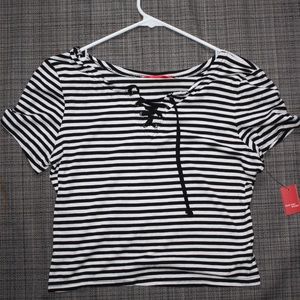 Black and white blouse